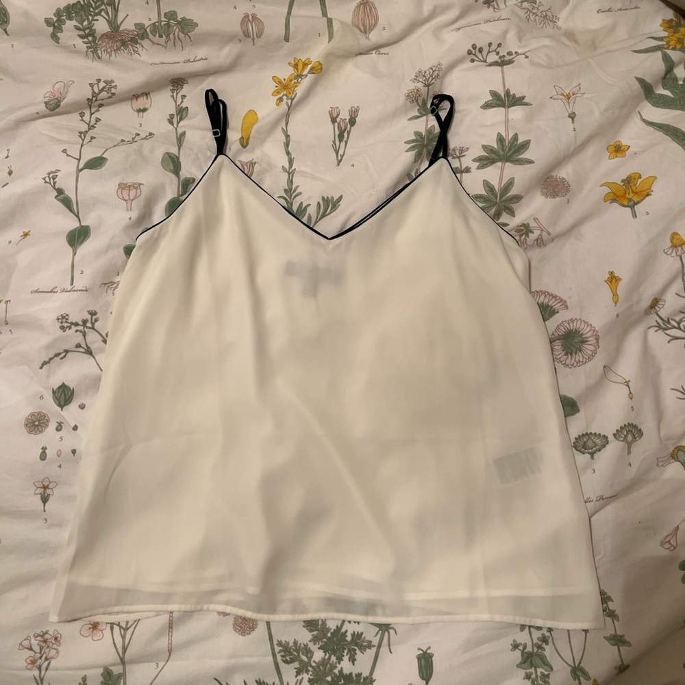 Banana Republic sleeveless white blouse